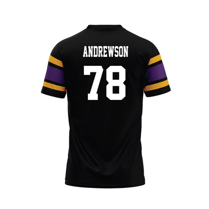 Albany - NCAA Football : Noah Andrewson - Black Premium Football Jersey