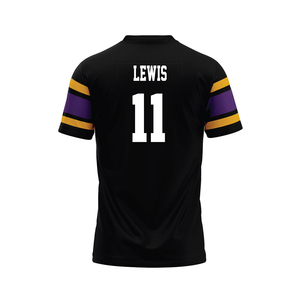 Albany - NCAA Football : Shawan Lewis - Black Premium Football Jersey-1