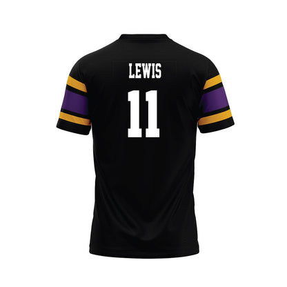 Albany - NCAA Football : Shawan Lewis - Black Premium Football Jersey-1