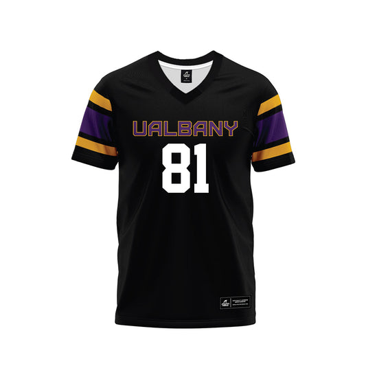 Albany - NCAA Football : Grant Barr - Black Premium Football Jersey-0