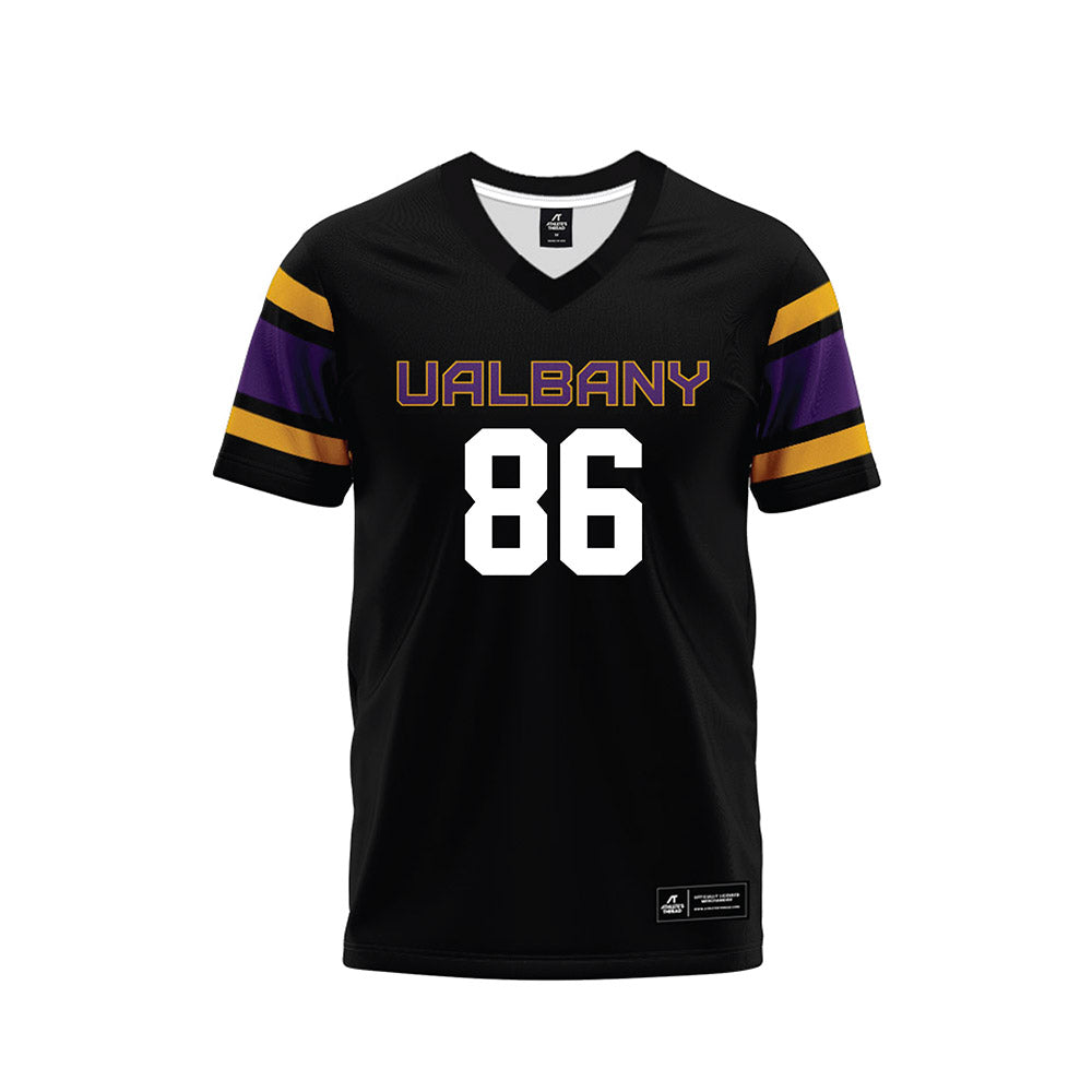 Albany - NCAA Football : Ashanti Caviness Jr - Black Premium Football Jersey-0