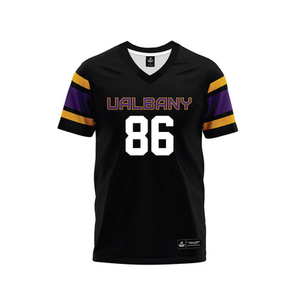 Albany - NCAA Football : Ashanti Caviness Jr - Black Premium Football Jersey-0