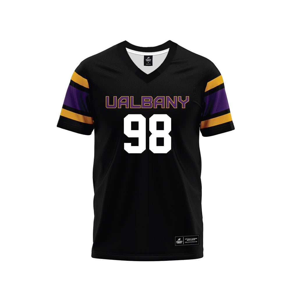 Albany - NCAA Football : Marques Garrett - Black Premium Football Jersey-0
