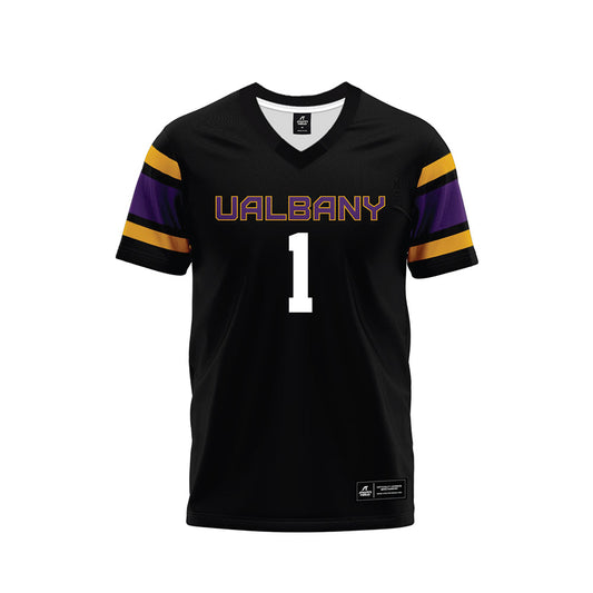 Albany - NCAA Football : Kylen Austin - Black Premium Football Jersey-0