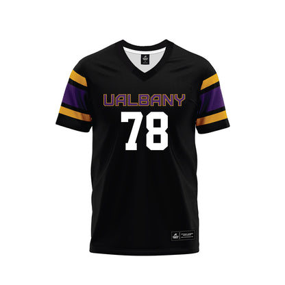 Albany - NCAA Football : Noah Andrewson - Black Premium Football Jersey