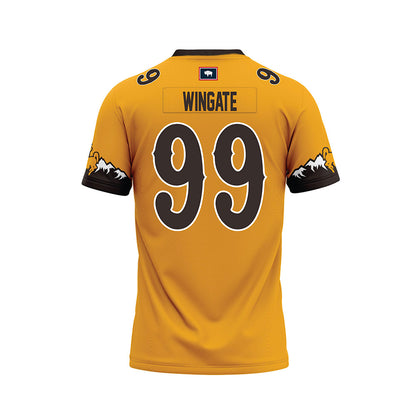 Wyoming - NCAA Football : Donnie Wingate - Gold Premium Football Jersey-1
