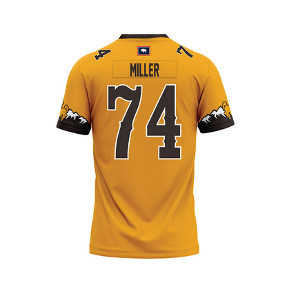 Wyoming - NCAA Football : Tariq Miller - Gold Premium Football Jersey-1