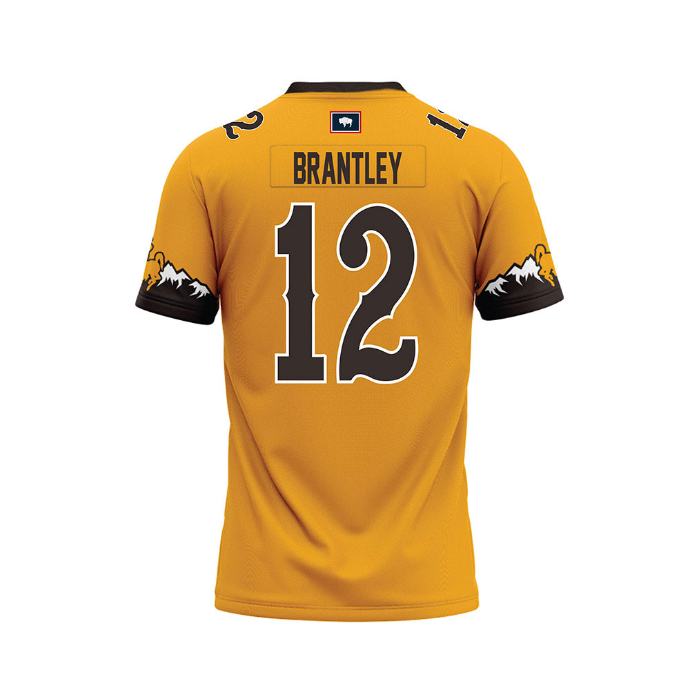 Wyoming - NCAA Football : Bricen Brantley - Gold Premium Football Jersey-1