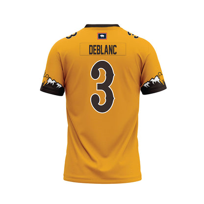 Wyoming - NCAA Football : Deion DeBlanc - Gold Premium Football Jersey-1