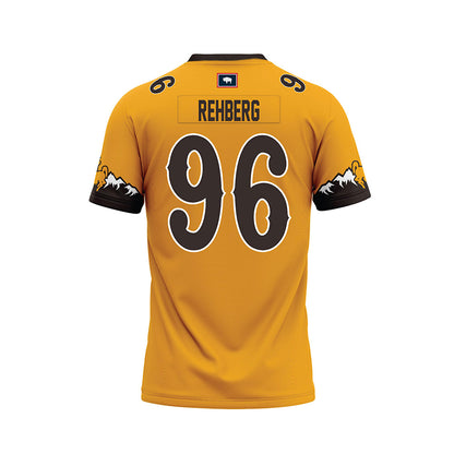 Wyoming - NCAA Football : Henry Rehberg - Gold Premium Football Jersey-1