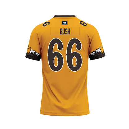 Wyoming - NCAA Football : Johnathan Bush - Gold Premium Football Jersey-1
