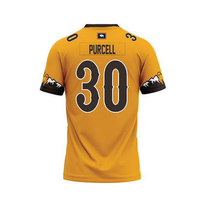 Wyoming - NCAA Football : Lafai Purcell - Gold Premium Football Jersey-1