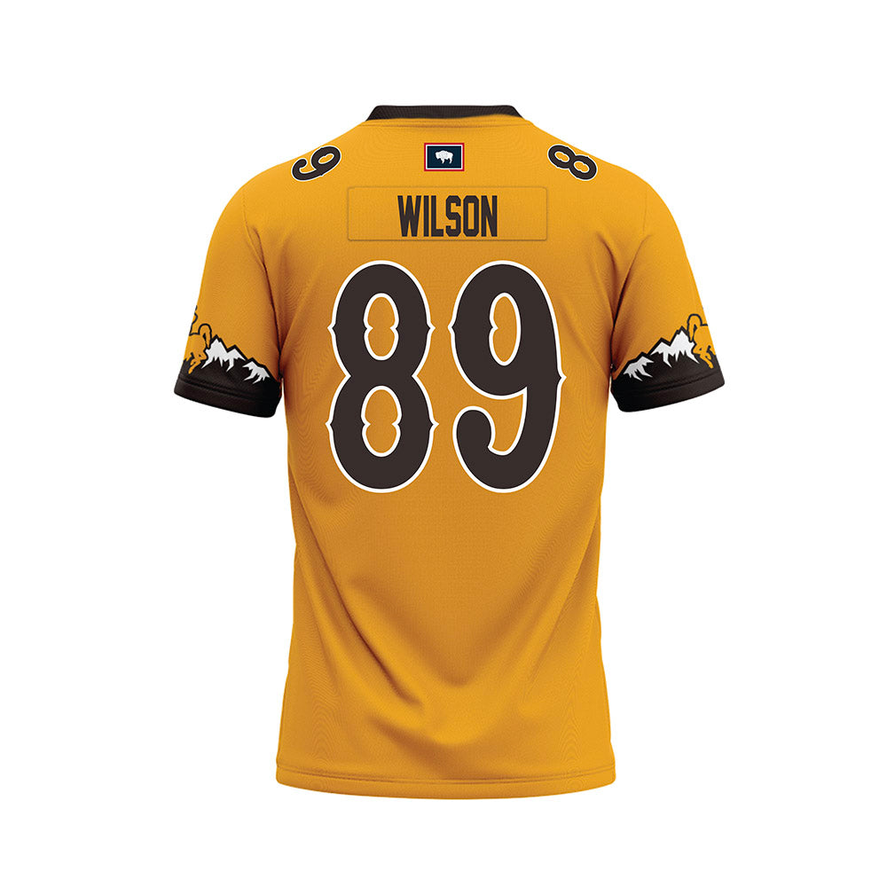 Wyoming - NCAA Football : Jacob Wilson - Gold Premium Football Jersey-1