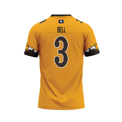 Wyoming - NCAA Football : Ian Bell - Gold Premium Football Jersey-1