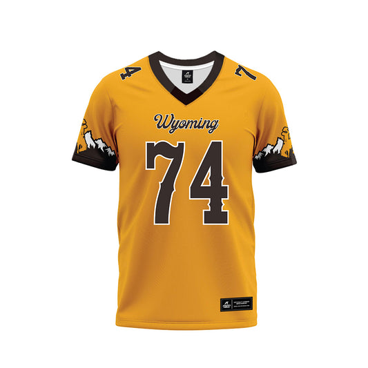 Wyoming - NCAA Football : Tariq Miller - Gold Premium Football Jersey-0