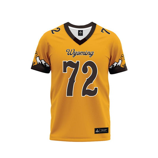 Wyoming - NCAA Football : Pierce Decker - Gold Premium Football Jersey-0