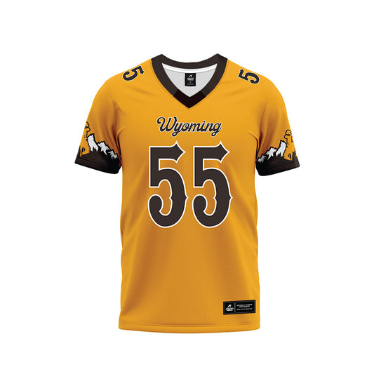 Wyoming - NCAA Football : Kevin Sjogren - Gold Football Jersey