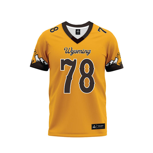 Wyoming - NCAA Football : Alex Haswell - Gold Premium Football Jersey