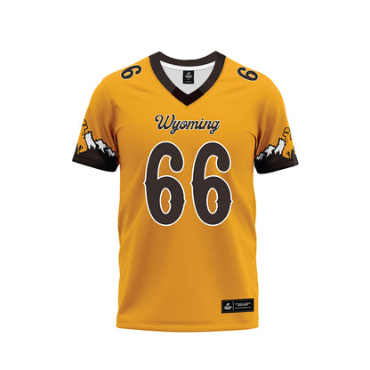 Wyoming - NCAA Football : Johnathan Bush - Gold Premium Football Jersey-0