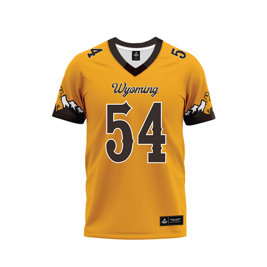 Wyoming - NCAA Football : MacGregor Byers - Gold Premium Football Jersey-0