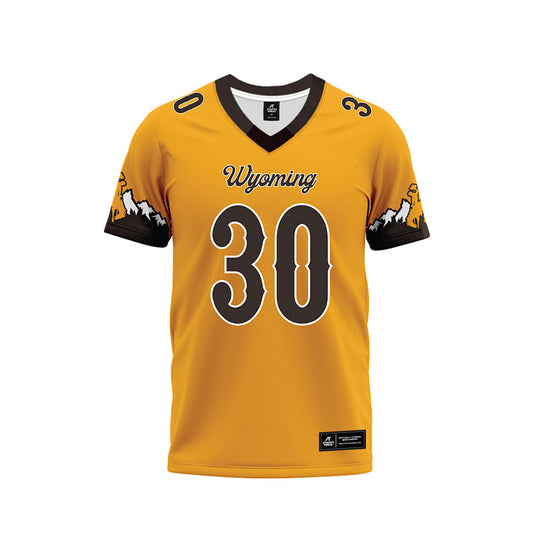 Wyoming - NCAA Football : Lafai Purcell - Gold Premium Football Jersey-0