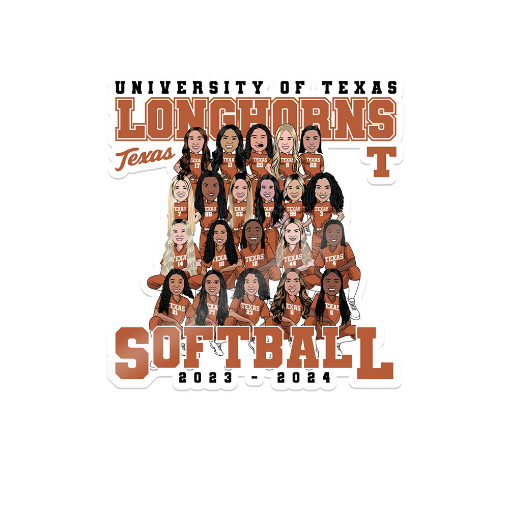 Texas - NCAA Softball : Sticker Team Collage
