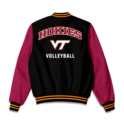 Virginia Tech - NCAA Women's Volleyball : Sara Gasparini - Bomber Jacket-1