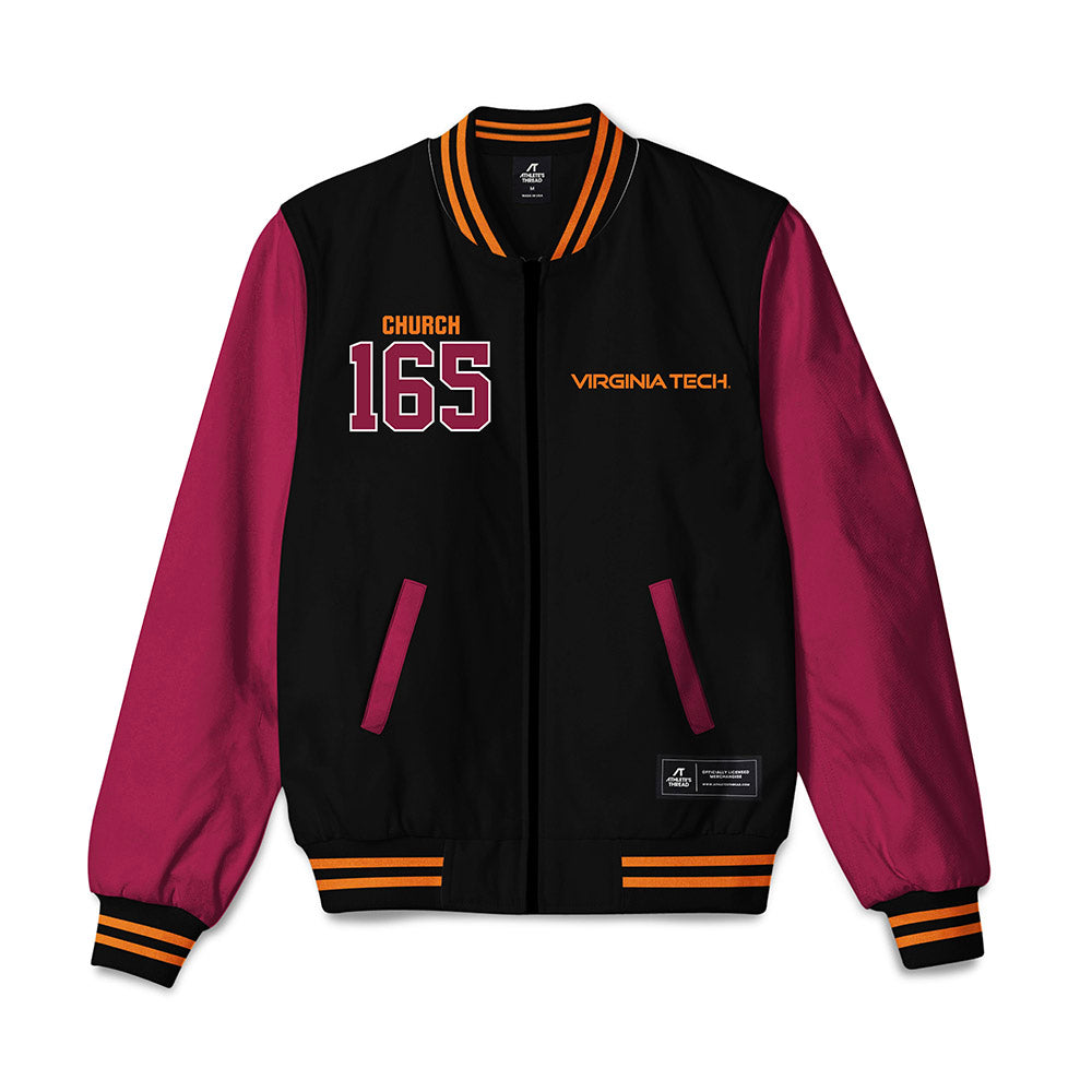 Virginia Tech - NCAA Wrestling : Mac Church - Bomber Jacket-0