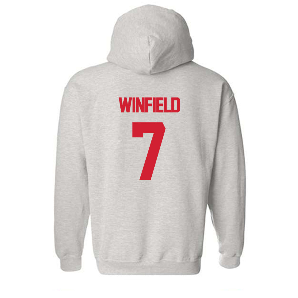 Louisiana - NCAA Football : Lunch Winfield - Sports Shersey Hooded Sweatshirt-1
