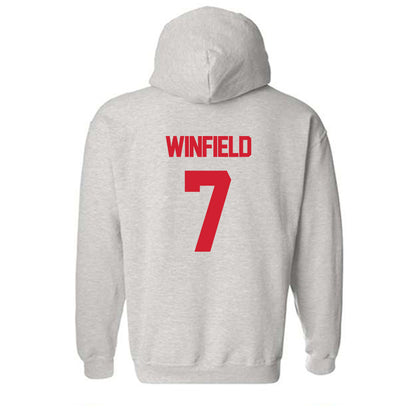 Louisiana - NCAA Football : Lunch Winfield - Sports Shersey Hooded Sweatshirt-1