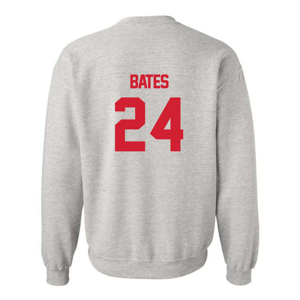Louisiana - NCAA Football : Lake Bates - Sports Shersey Crewneck Sweatshirt-1