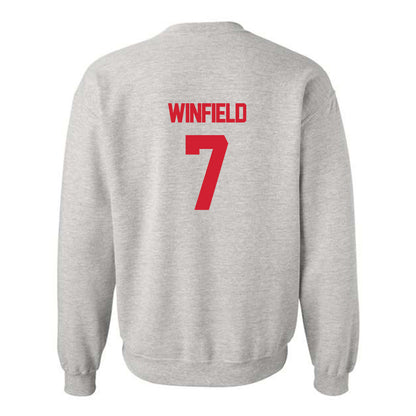 Louisiana - NCAA Football : Lunch Winfield - Sports Shersey Crewneck Sweatshirt-1