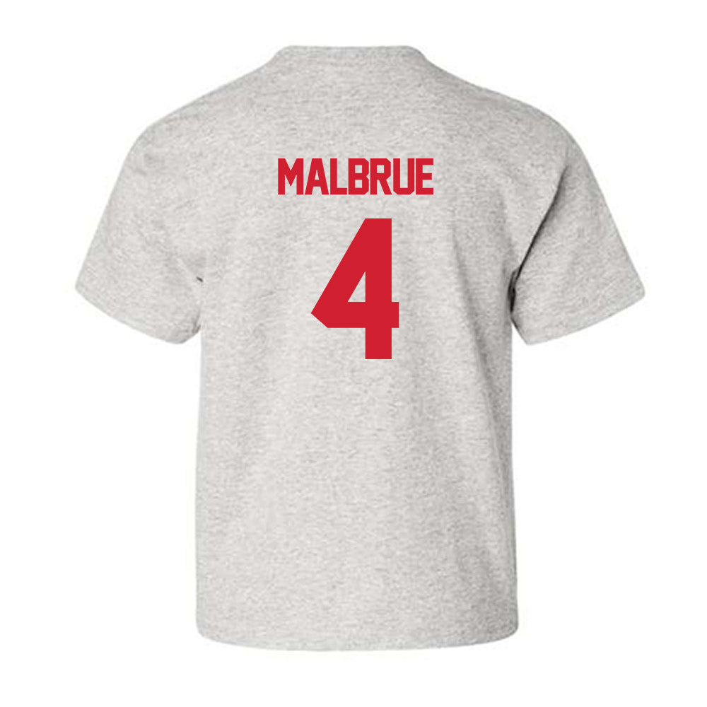 Louisiana - NCAA Football : Princeton Malbrue - Sports Shersey Youth T-Shirt-1