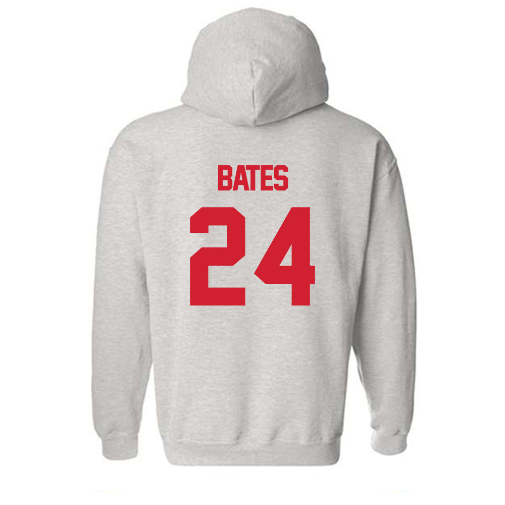 Louisiana - NCAA Football : Lake Bates - Sports Shersey Hooded Sweatshirt-1