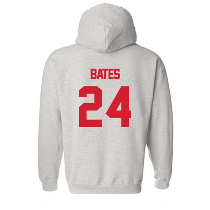 Louisiana - NCAA Football : Lake Bates - Sports Shersey Hooded Sweatshirt-1