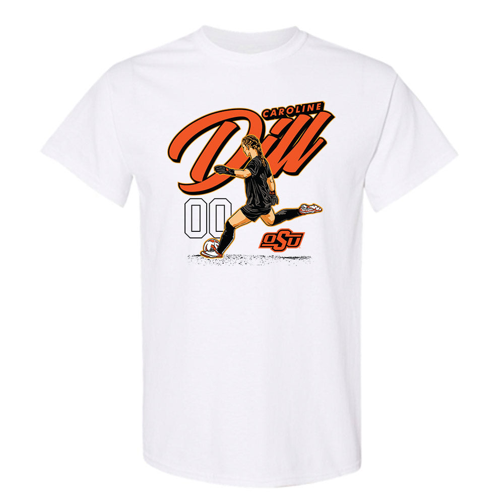Oklahoma State - NCAA Women's Soccer : Caroline Dill -  T-Shirt Individual Caricature