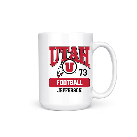 Utah - NCAA Football : Cedric Jefferson - Coffee Mug-0