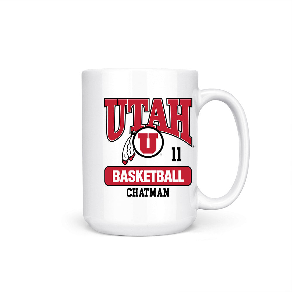 Utah - NCAA Men's Basketball : Taison Chatman - Coffee Mug-0