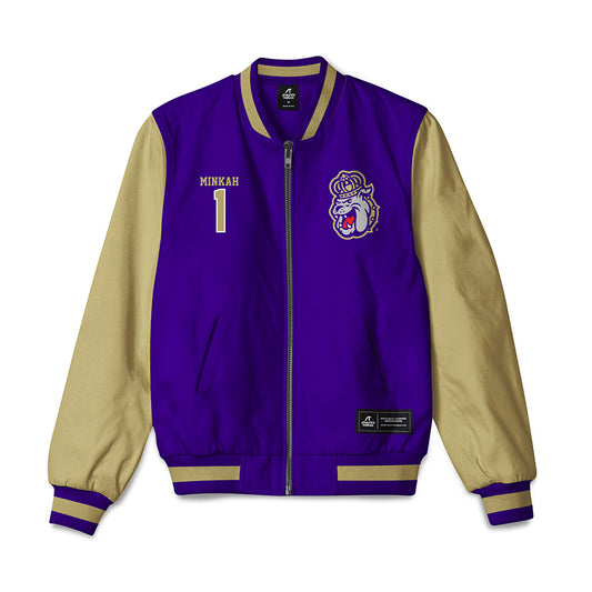 JMU - NCAA Football : Damier Minkah - Bomber Jacket-0