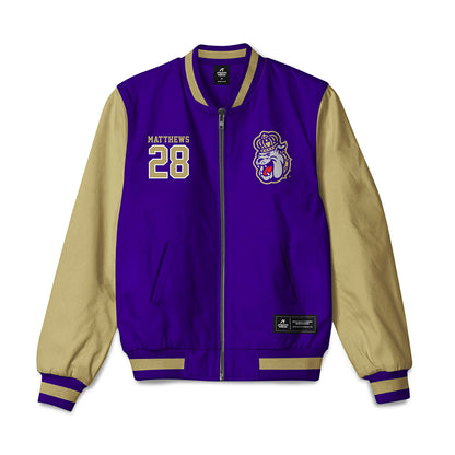 JMU - NCAA Football : Micah Matthews - Bomber Jacket-0