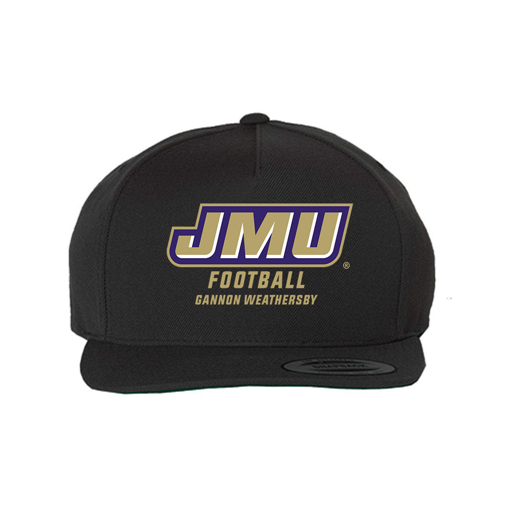 JMU - NCAA Football : Gannon Weathersby - Snapback Hat-0