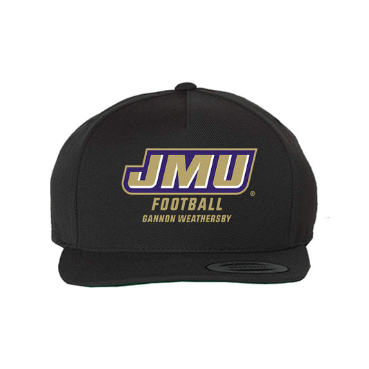JMU - NCAA Football : Gannon Weathersby - Snapback Hat-0