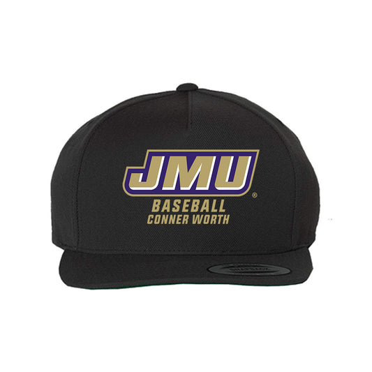 JMU - NCAA Baseball : Conner Worth - Snapback Hat-0