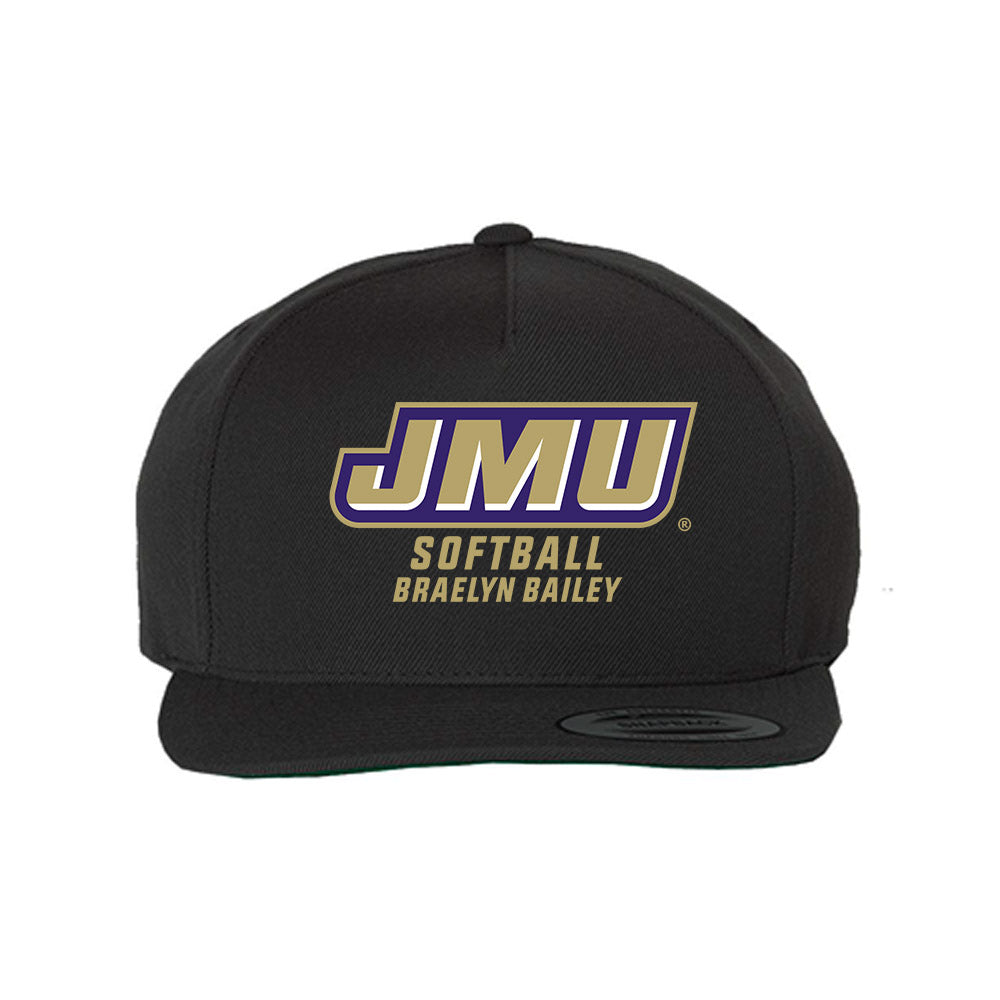 JMU - NCAA Softball : Braelyn Bailey - Snapback Hat-0