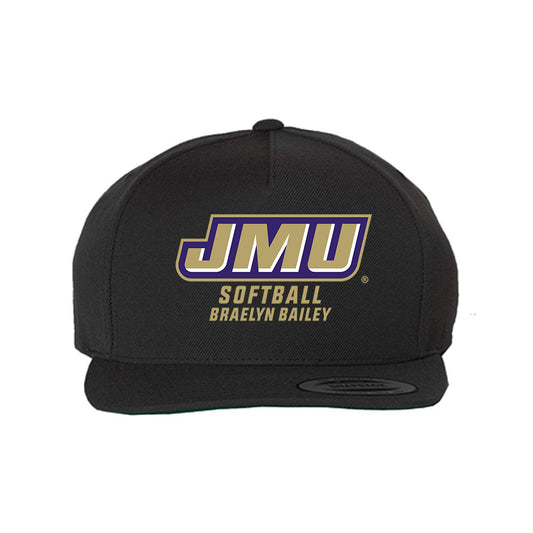JMU - NCAA Softball : Braelyn Bailey - Snapback Hat-0