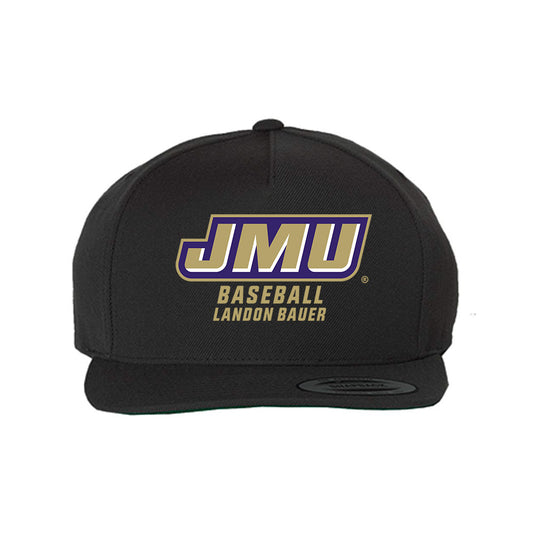 JMU - NCAA Baseball : Landon Bauer - Snapback Hat-0