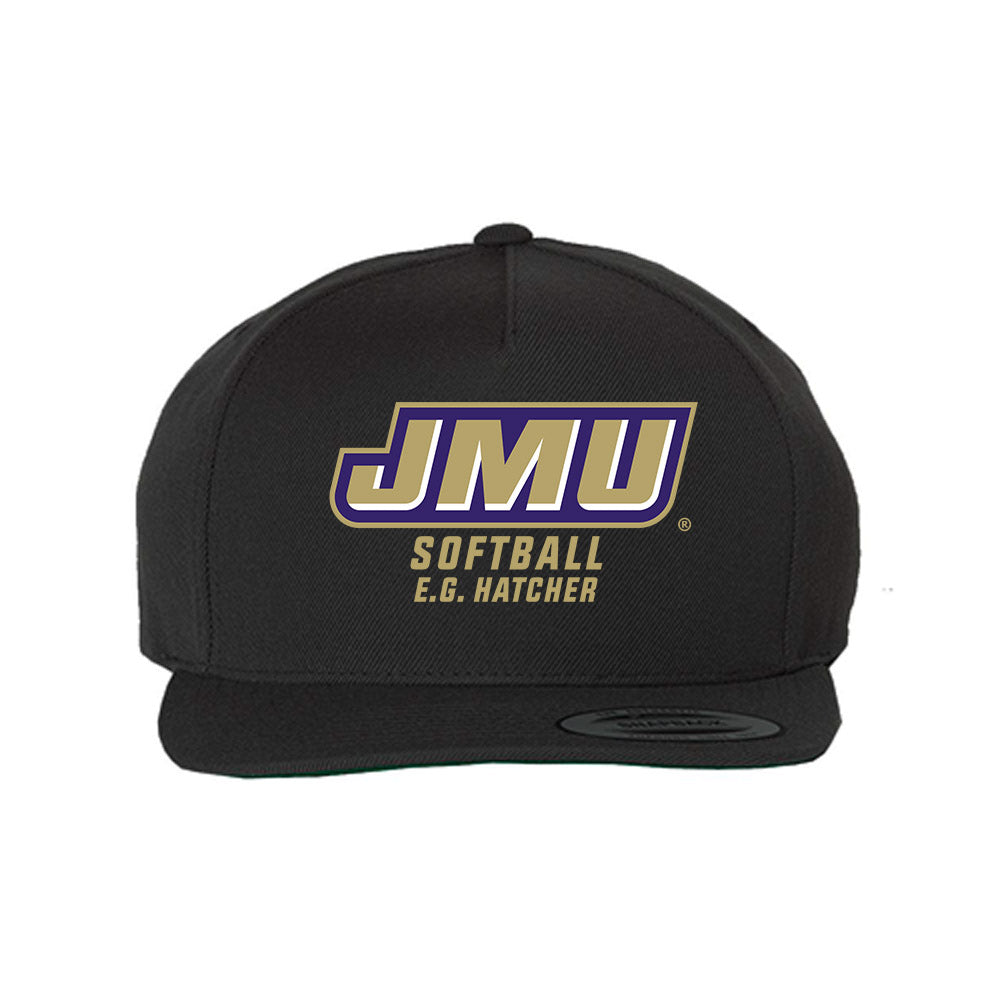 JMU - NCAA Softball : E.G. Hatcher - Snapback Hat-0