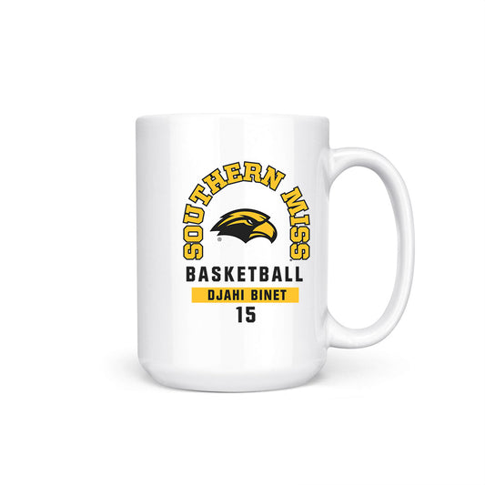 Southern Miss - NCAA Men's Basketball : Djahi Binet - Coffee Mug-0