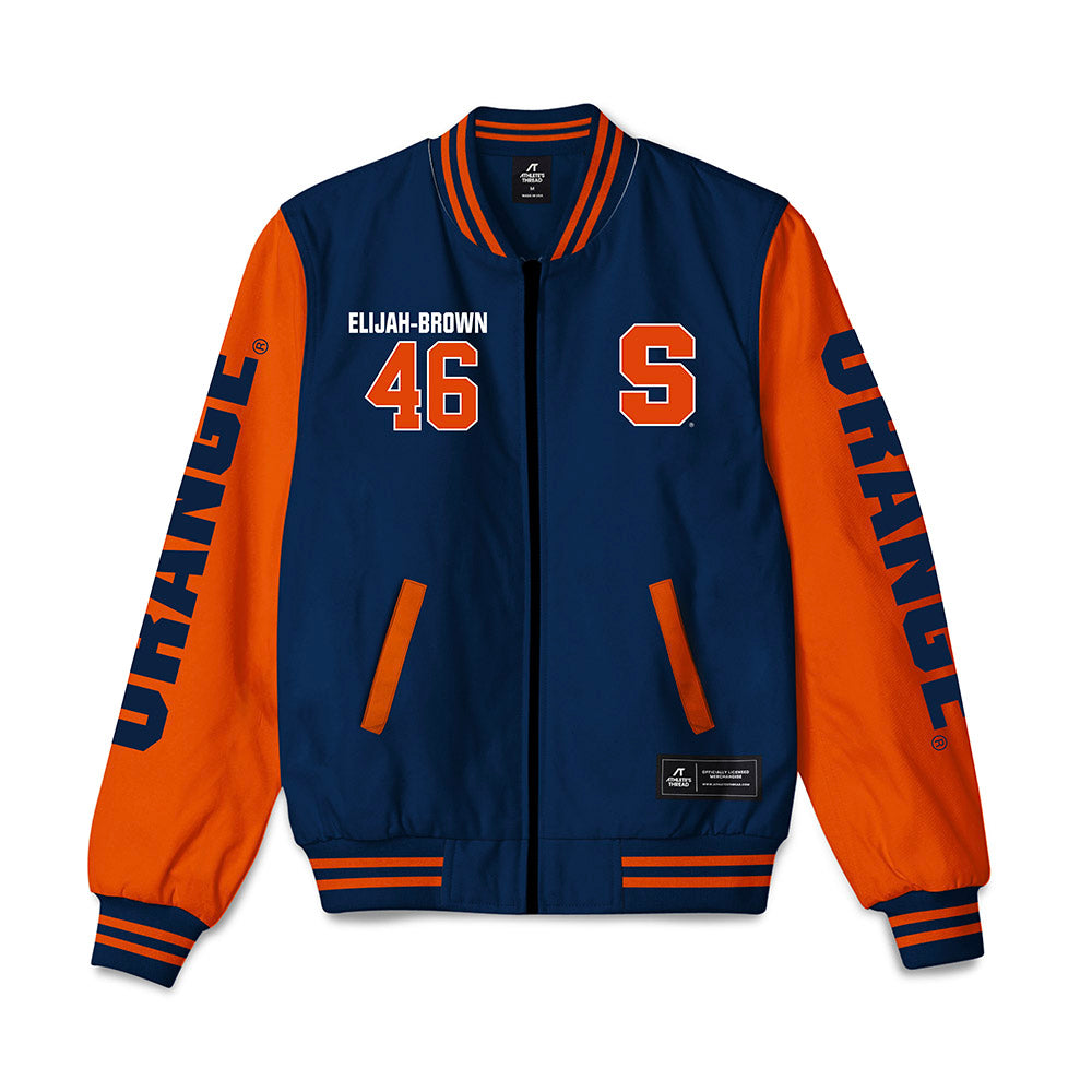 Syracuse - NCAA Men's Lacrosse : Gregory Elijah-Brown - Bomber Jacket-0