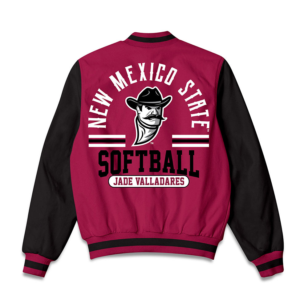 NMSU - NCAA Softball : Jade Valladares - Bomber Jacket-1